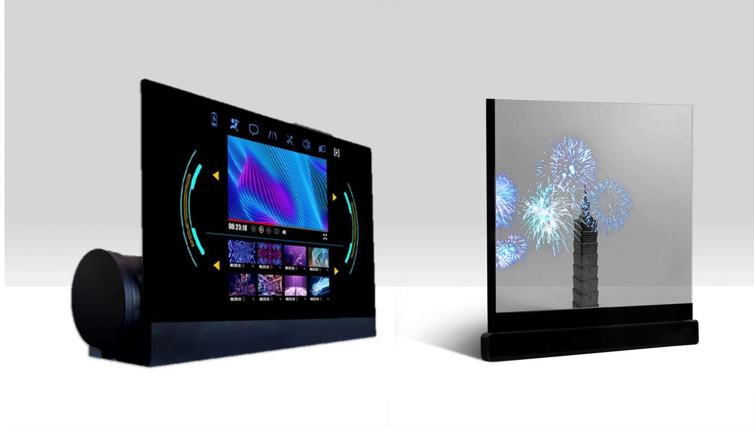 可捲式、折疊性、高透明